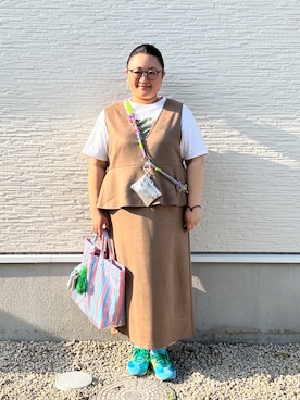 「DAISO（DAISO）のアイテム」を使った、☁︎•ꇵ͒•`s☺︎+sa*॰¨̮さん（レディース・155cm）の春コーディネート