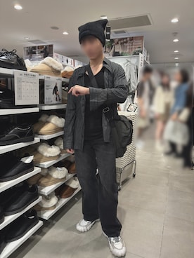 「アイテム（ニットキャップ/ビーニー）」を使った、handsomehsiaoさん（メンズ・171cm）の秋コーディネート