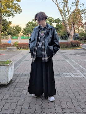 「アイテム（ブルゾン）」を使った、あずきたぬきさん（メンズ・173cm）の秋コーディネート