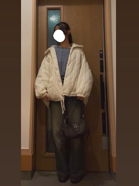 「アイテム（ブルゾン）」を使った、mini_hanaさん（レディース・168cm）の秋コーディネート