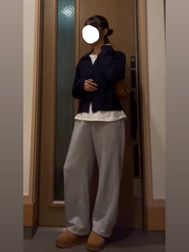 「GU（ジーユー）のアイテム（スウェットパンツ）」を使った、mini_hanaさん（レディース・168cm）の秋コーディネート