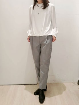 「ブラウスコーデ」｜OFUON le MKさん（レディース・164cm）の秋コーディネート