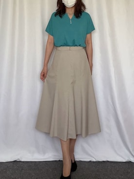 「OFUON le MK（オフオンルエムケー）のアイテム」を使った、OFUON le MKさん（レディース・167cm）の夏コーディネート