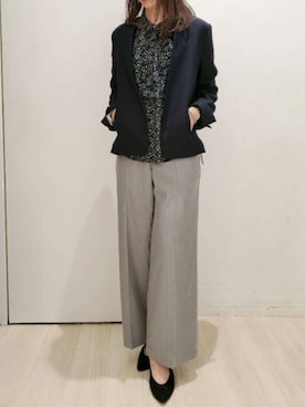 「スーツコーデ」｜OFUON le MKさん（レディース・164cm）の秋コーディネート