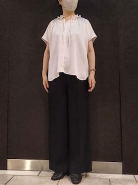 「OFUON le MK（オフオンルエムケー）のアイテム」を使った、OFUON le MKさん（レディース・162cm）の夏コーディネート