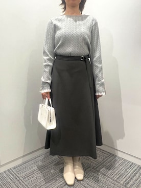 「ラップスカート」｜OFUON le MKさん（レディース・150cm）の秋コーディネート