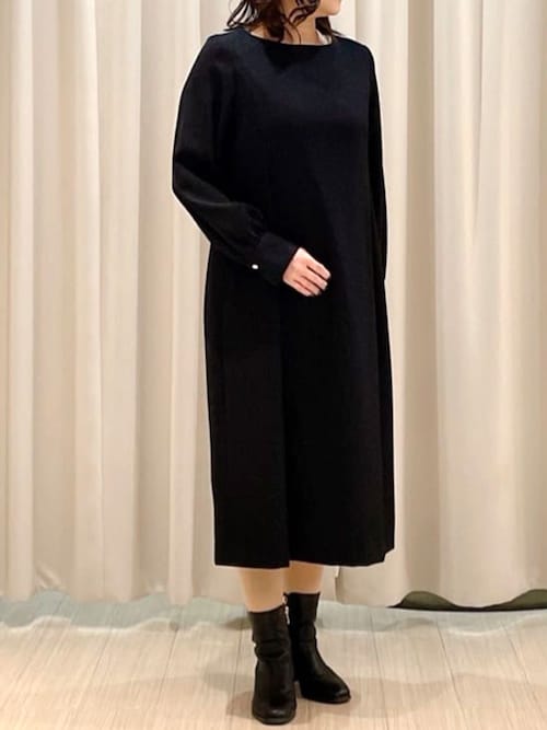 秋冬ワンピ】ウーリッシュタックワンピース/洗える（ワンピース