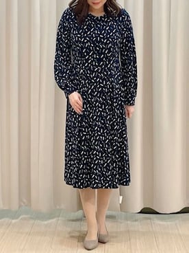 「柄物」｜OFUON le MKさん（レディース・153cm）の秋コーディネート