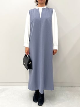 「アイテム（ジャンパースカート）」を使った、OFUON le MKさん（レディース・150cm）の秋コーディネート