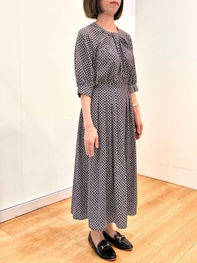 「幾何学柄」｜OFUON le MKさん（レディース・153cm）の春コーディネート