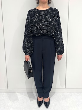 「オフィススタイル」｜「アイテム（パンツ）」を使った、OFUON le MKさん（レディース・152cm）の冬コーディネート