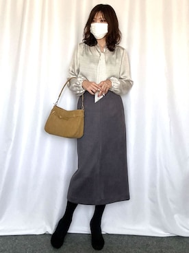 「ナロースカート」｜OFUON le MKさん（レディース・167cm）の秋コーディネート