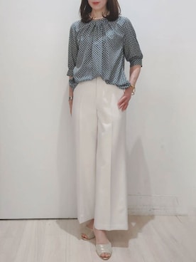 「幾何学柄」｜OFUON le MKさん（レディース・164cm）の春コーディネート