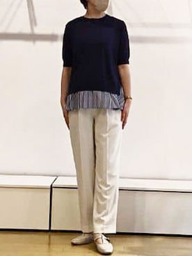 「OFUON le MK（オフオンルエムケー）のアイテム」を使った、OFUON le MKさん（レディース・162cm）の夏コーディネート