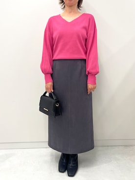 「ナロースカート」｜OFUON le MKさん（レディース・150cm）の秋コーディネート