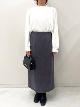 「ナロースカート」｜OFUON le MKさん（レディース・150cm）の秋コーディネート