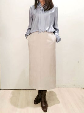 「ナロースカート」｜OFUON le MKさん（レディース・164cm）の秋コーディネート