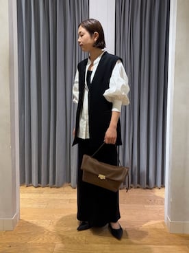 「アイテム（ノーカラージャケット）」を使った、YamagiwaTOMORROWLANDさん（レディース・158cm）の夏コーディネート
