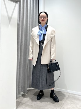 「NATURAL BEAUTY BASIC（ナチュラルビューティーベーシック）のアイテム（シャツ/ブラウス）」を使った、ikuenbbさん（レディース・161cm）の秋コーディネート