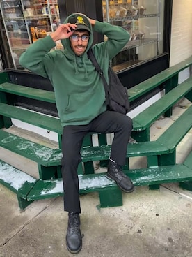 「STONE ISLAND（ストーンアイランド）のアイテム」を使った、arameioさん（メンズ・185cm）の春コーディネート