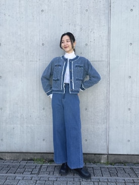 「three dots（スリードッツ）のアイテム」を使った、three dots Officialさん（レディース・168cm）の春コーディネート