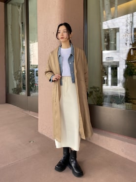 「three dots（スリードッツ）のアイテム」を使った、three dots Officialさん（レディース・168cm）の春コーディネート