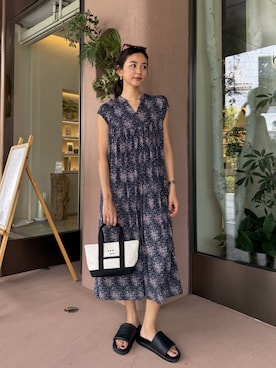 「three dots（スリードッツ）のアイテム」を使った、three dots Officialさん（レディース・168cm）の夏コーディネート