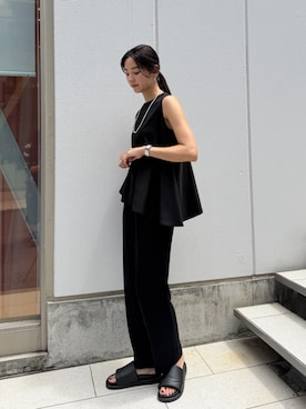 「three dots（スリードッツ）のアイテム」を使った、three dots Officialさん（レディース・168cm）の夏コーディネート