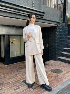 「three dots（スリードッツ）のアイテム」を使った、three dots Officialさん（レディース・168cm）の春コーディネート