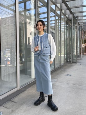 「three dots（スリードッツ）のアイテム」を使った、three dots Officialさん（レディース・168cm）の春コーディネート