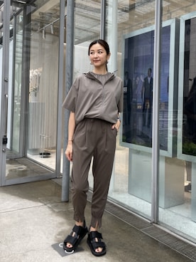 「three dots（スリードッツ）のアイテム」を使った、three dots Officialさん（レディース・168cm）の春コーディネート