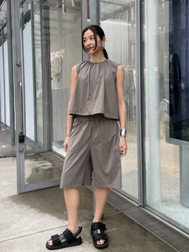 「three dots（スリードッツ）のアイテム」を使った、three dots Officialさん（レディース・168cm）の春コーディネート