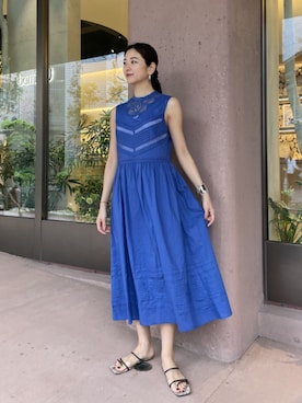 「three dots（スリードッツ）のアイテム」を使った、three dots Officialさん（レディース・168cm）の春コーディネート