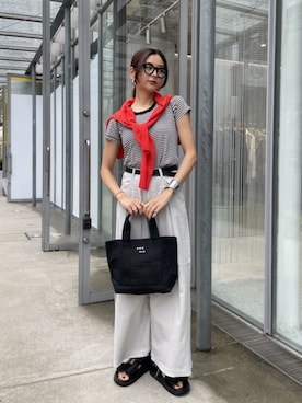 「three dots（スリードッツ）のアイテム」を使った、three dots Officialさん（レディース・168cm）の春コーディネート