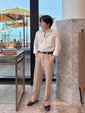 「RRL(ダブル アール エル)のアイテム」を使った、kouga|164cm骨ストさん(メンズ・164cm)の夏コーディネート