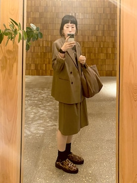 「アイテム（テーラードジャケット）」を使った、hkmdさん（レディース・173cm）の秋コーディネート