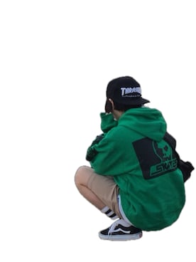 「MAGICAL MOSH MISFITS（マジカルモッシュミスフィッツ）のアイテム（その他パンツ、ベージュ系）」を使った、muchaさん（レディース・157cm）の秋コーディネート