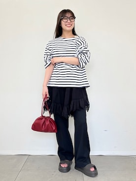 「SLOBE IENA（スローブイエナ）の《追加2》basic タンクトップ（タンクトップ、ベージュ系）」を使った、mahiroさん（レディース・160cm）の春コーディネート