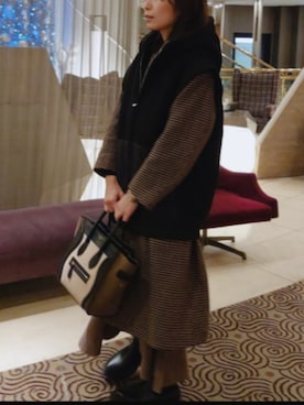 「CELINE（セリーヌ）のアイテム（バッグ）」を使った、paruchi11さん（レディース・170cm）の冬コーディネート