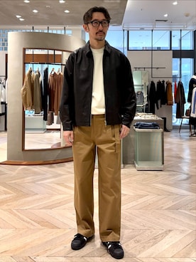 「EDIFICE（エディフィス）のアイテム（パンツ）」を使った、TERAIさん（メンズ・183cm）の秋コーディネート