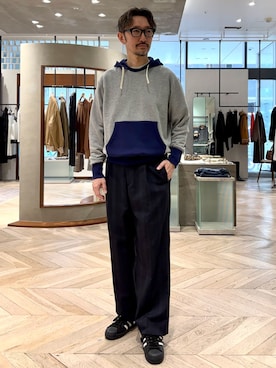 「EDIFICE（エディフィス）のアイテム（パンツ）」を使った、TERAIさん（メンズ・183cm）の秋コーディネート