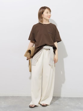 「MADE IN MADA（メイドインマダ）のアイテム」を使った、makotoさん（レディース・158cm）の夏コーディネート