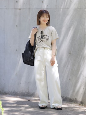 「PACKING（パッキング）のアイテム」を使った、makotoさん（レディース・158cm）の春コーディネート