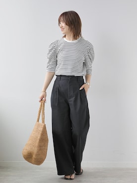 「MADE IN MADA（メイドインマダ）のアイテム」を使った、makotoさん（レディース・158cm）の夏コーディネート
