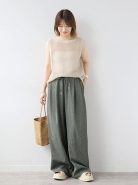「MADE IN MADA（メイドインマダ）のアイテム」を使った、makotoさん（レディース・158cm）の夏コーディネート