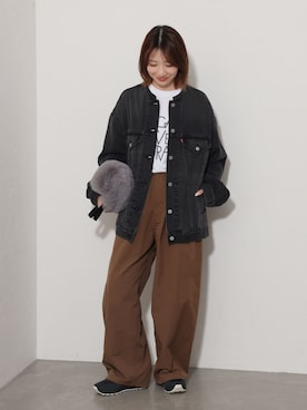 「Levi's（リーバイス）のアイテム（ジャケット/アウター）」を使った、makotoさん（レディース・158cm）の秋コーディネート