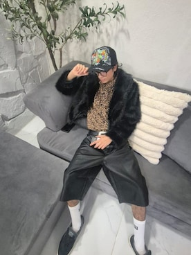 「Ed Hardy（エドハーディー）のアイテム」を使った、olaveさん（メンズ・170cm）の冬コーディネート