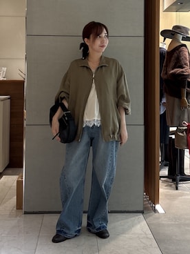 「アイテム（キャミソール、ベージュ系）」を使った、ggkanoyzさん（レディース・151cm）の秋コーディネート