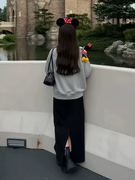 「Disney（ディズニー）のアイテム」を使った、自分が見返す用でsnsで好きな服装を投稿さん（レディース・158cm）の春コーディネート