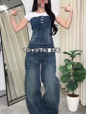 「92nd Street shoe makers（ナインティセカンドストリートシューメーカーズ）のアイテム（トップス、ホワイト系）」を使った、自分が見返す用でsnsで好きな服装を投稿さん（レディース・158cm）の夏コーディネート